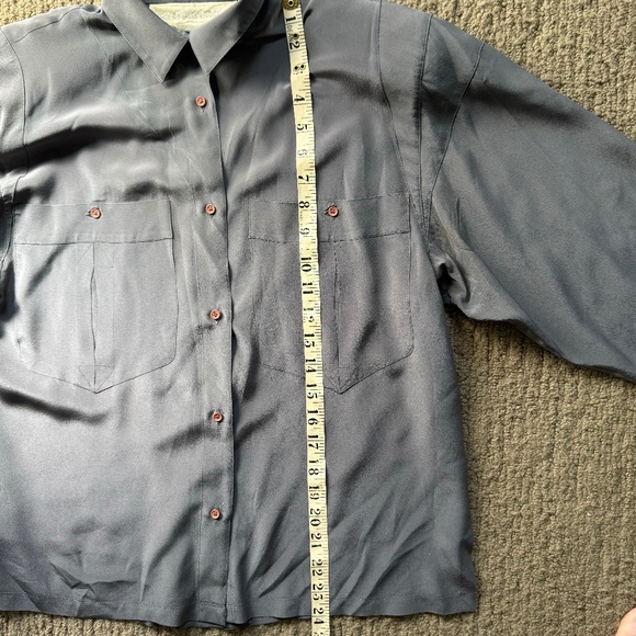 Vintage Claude Montana Silk Grey Blouse - Picture 6 of 8